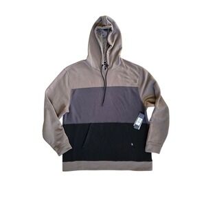 NWT LEG3ND Colorblock Performance Fleece Hoodie Netrual Men's Size 2XL
